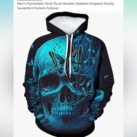 Other - Men's Blue Skull Graphic Hoodie